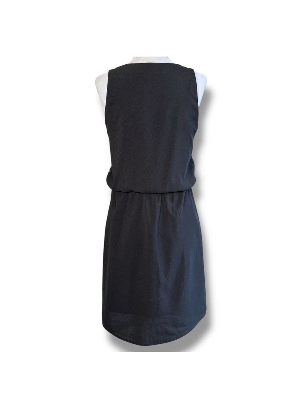 Cokluch Black and White Midi Summer Dress with Pockets - Picture 3 of 15